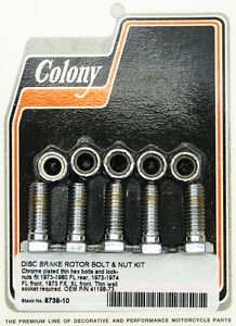 FRONT & REAR ROTOR TO HUB THIN HEX HEAD BOLT & NUT KIT